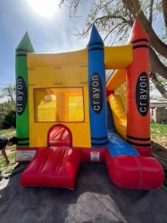 Crayon Bounce House Slide Combo (DRY)